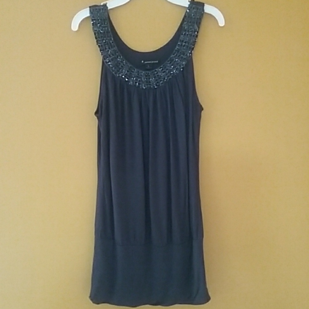 Twenty one sleeveless top with beaded neckline
